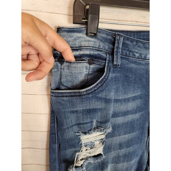 KANCAN SKINNY FIT DISTRESSED JEANS, SZ 30 - Picture 6 of 14